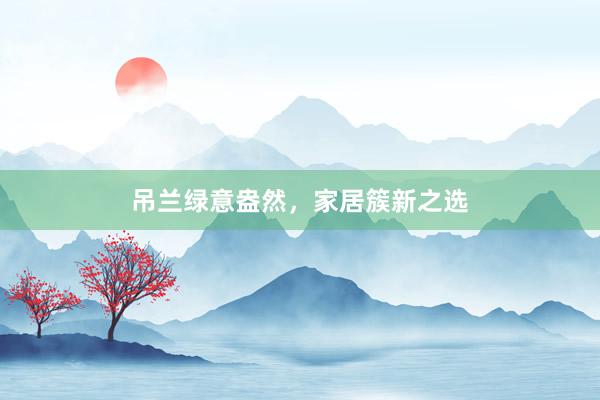 吊兰绿意盎然，家居簇新之选